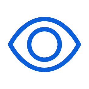 Eye icon representing trailer and cargo monitoring, and fleet visibility