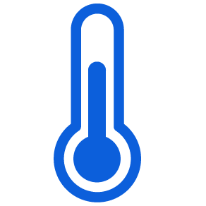 Thermometer icon representing temperature monitoring for refrigerated trailers