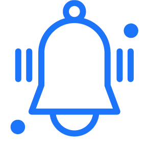 Bell icon representing configurable trailer tracking alerts